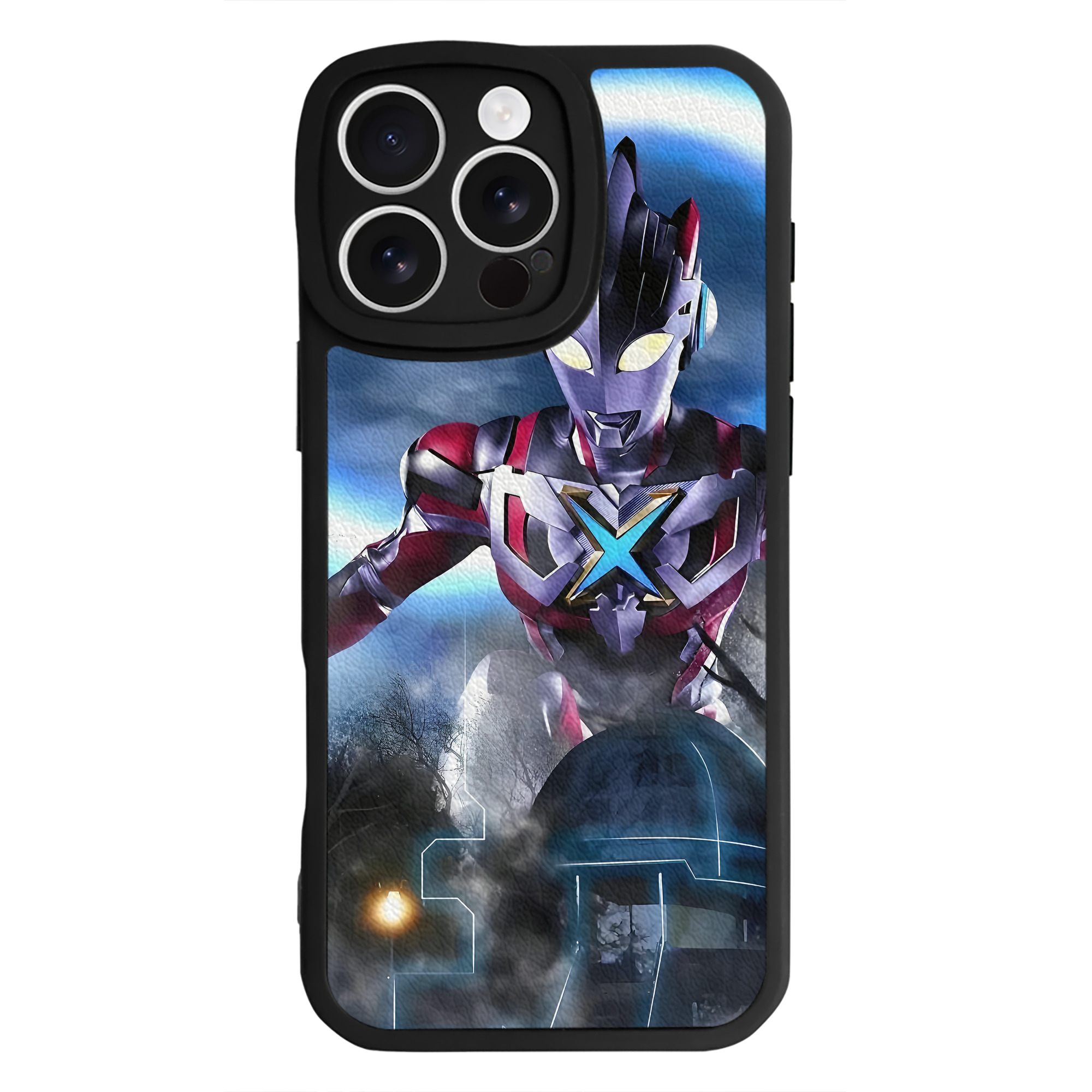 （画像用） ウルトラマン Ultraman 【iPhone 16シリーズ対応】シリコンスマホケース（レザー調） 材質：シリコン
